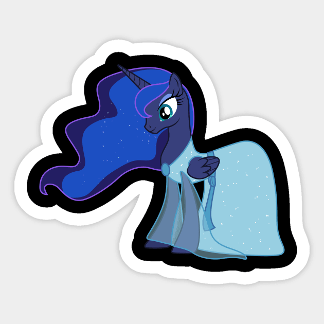 Princess Luna as the Blue Fairy Sticker by CloudyGlow